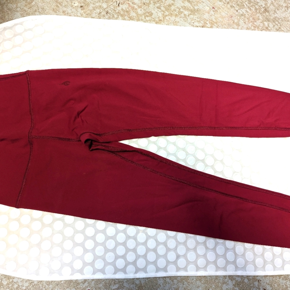 Red Ryderwear size small, soft leggings, high waisted, hidden neck pocket